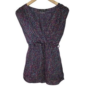 Forever 21 women's colorful sleeveless blouse size M